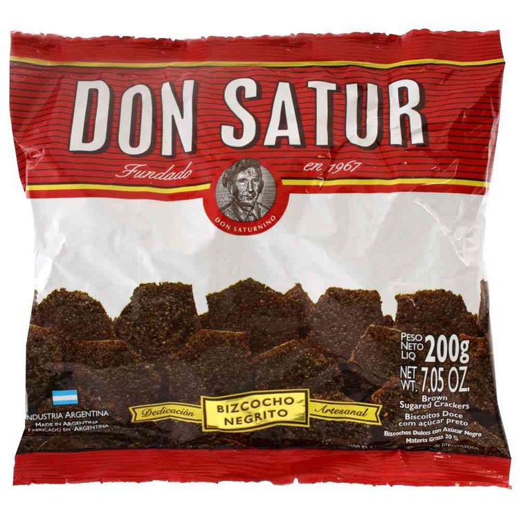 DON SATUR BIZCOCHOS DULCES X 200 GRS                                                                