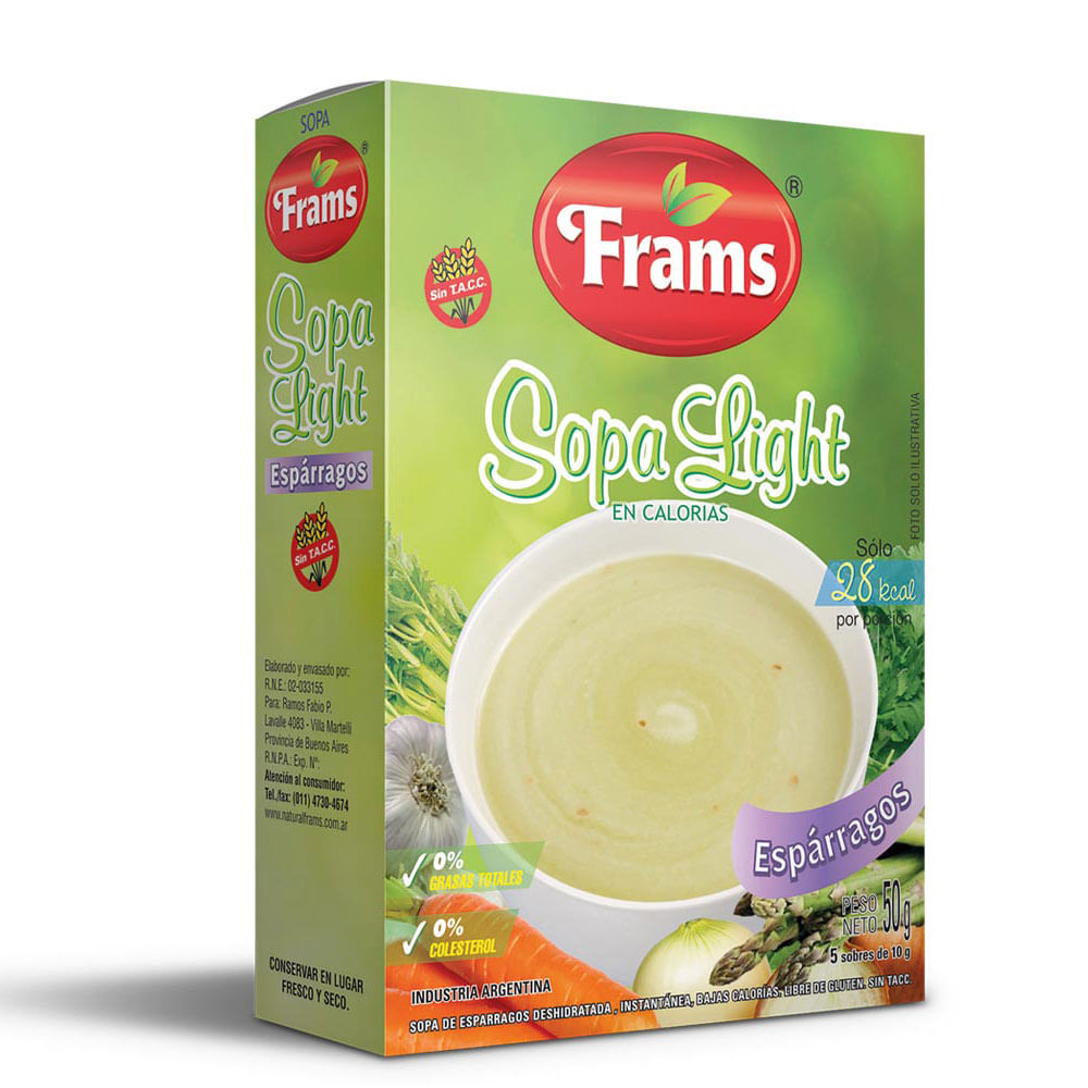 Sopa Instantánea Sabor Espárragos 50 Grs Frams