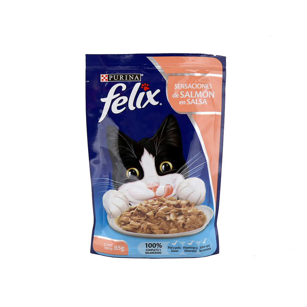Alimento Húmedo Para Gato Felix Salmón 85 Gr