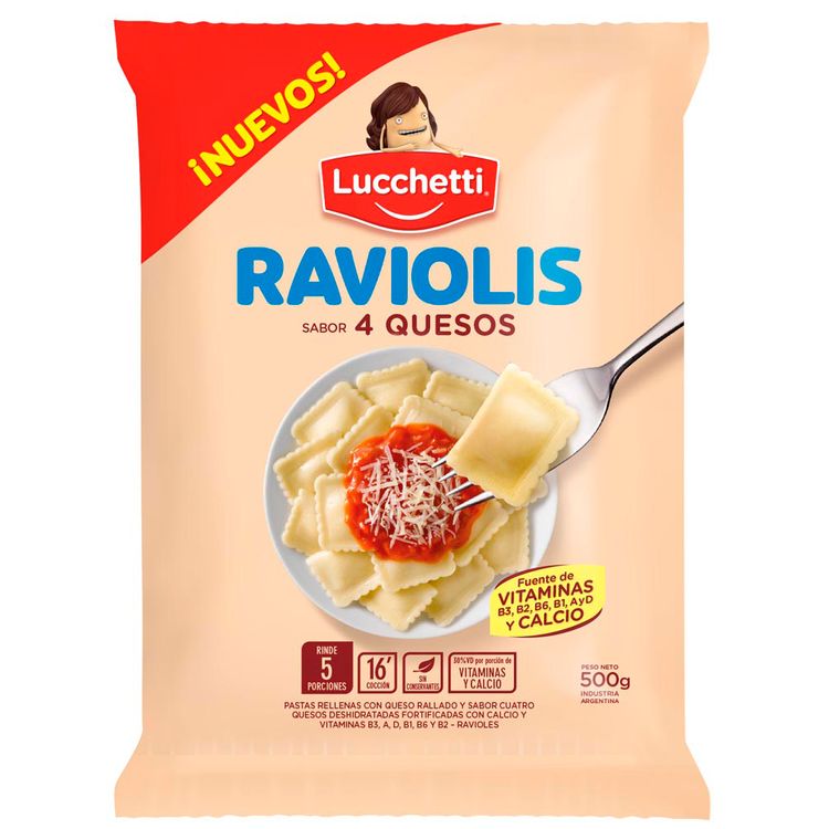 LUCCHETTI RAVIOLIS 4 QUESOS X 500 GRS                                                               