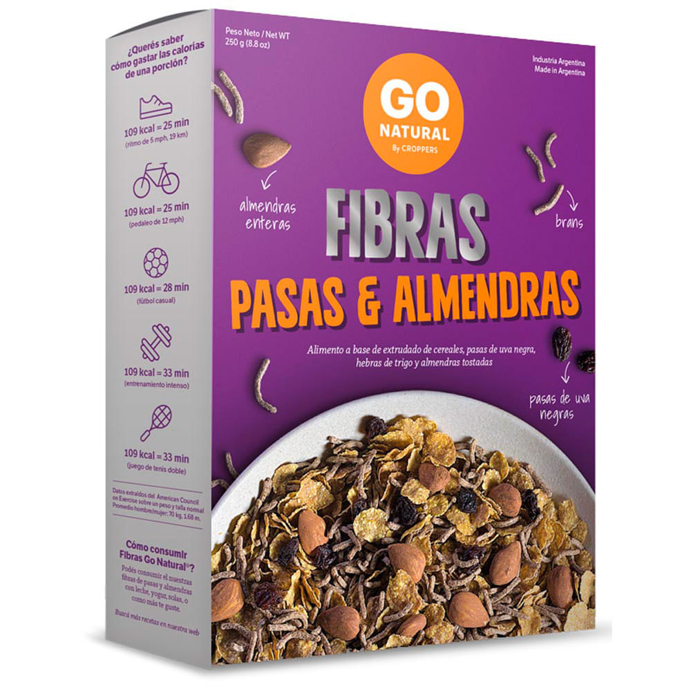 Granola Go Natural Fibras Y Almendra X250gr Jumbo jumboargentina