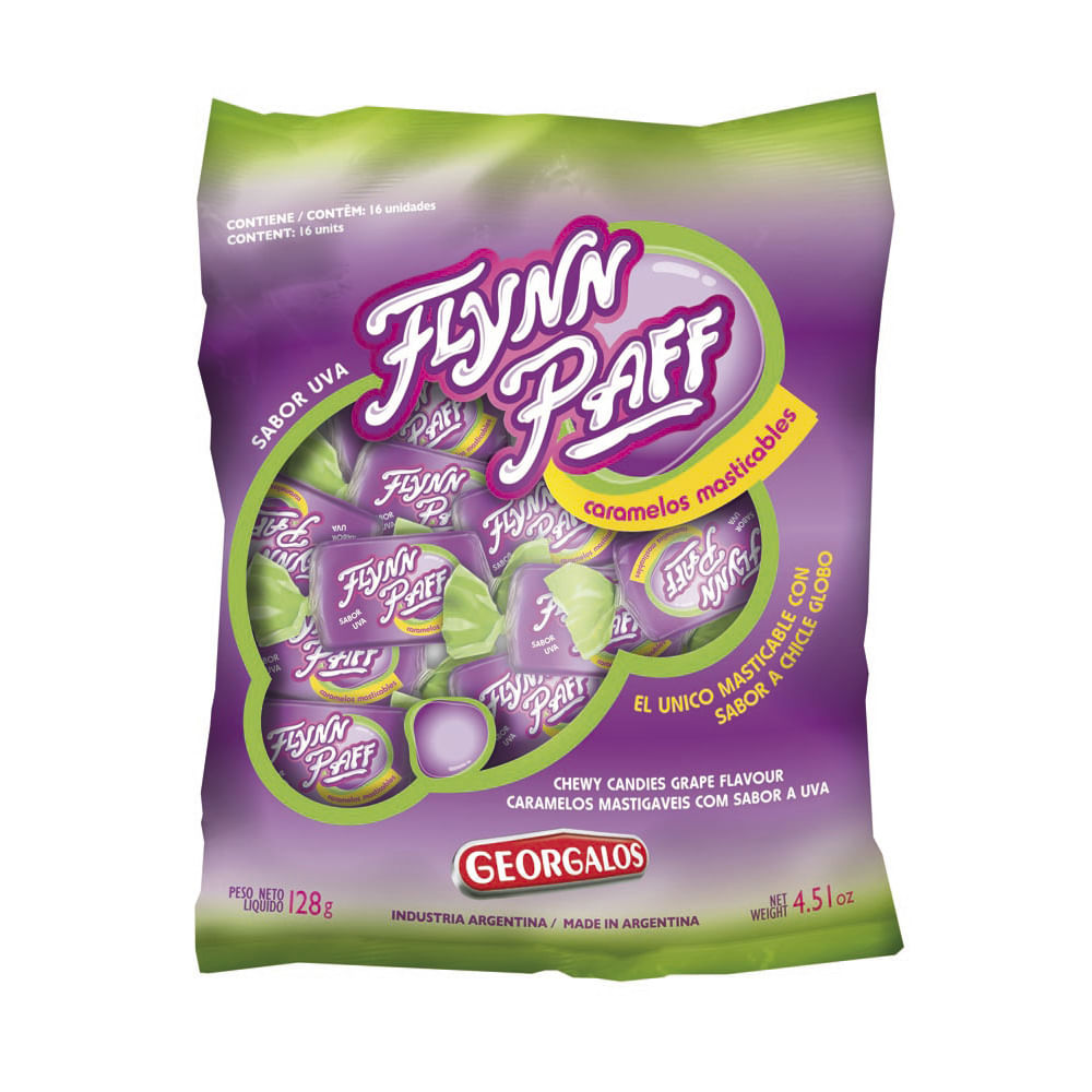 Caramelos Flyn Paff Uva 144 Gr