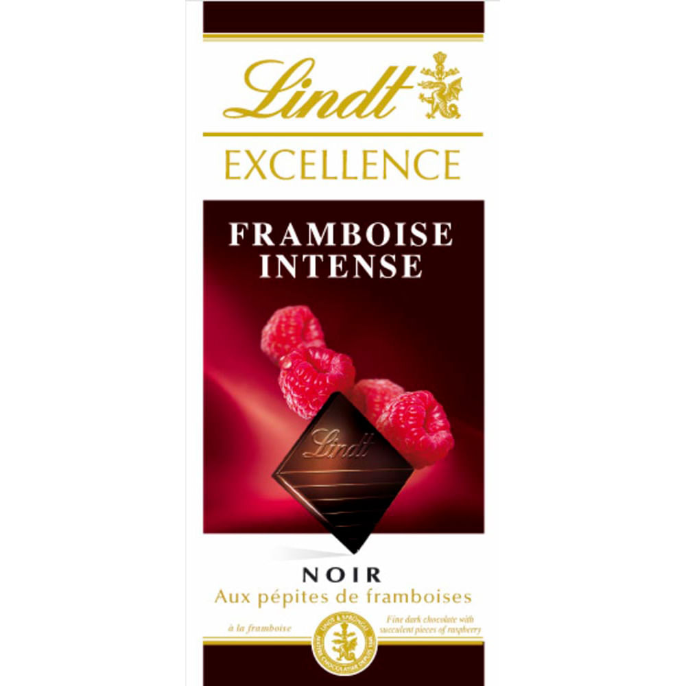 Chocolate LINDT Excellence Frambuesa Intenso x 100 gr jumboargentina