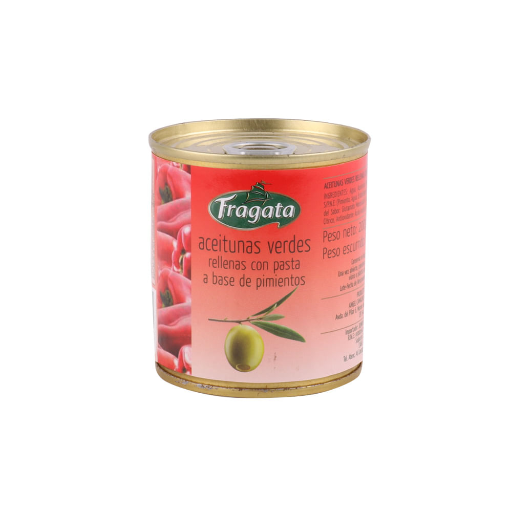 Aceitunas Verdes de Pimiento 200 Grs Fragata