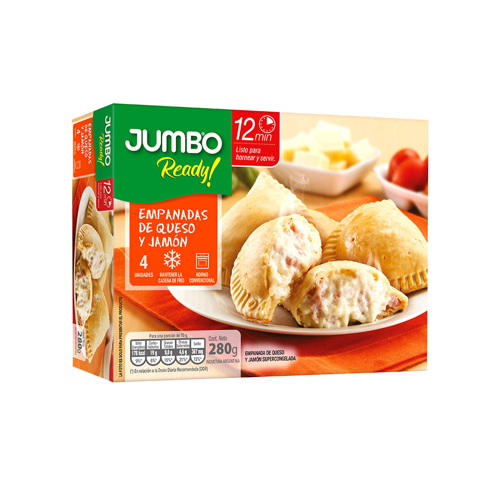 Empanadas De Jamón Y Queso 4 Unidades Jumbo Ready - jumboargentina