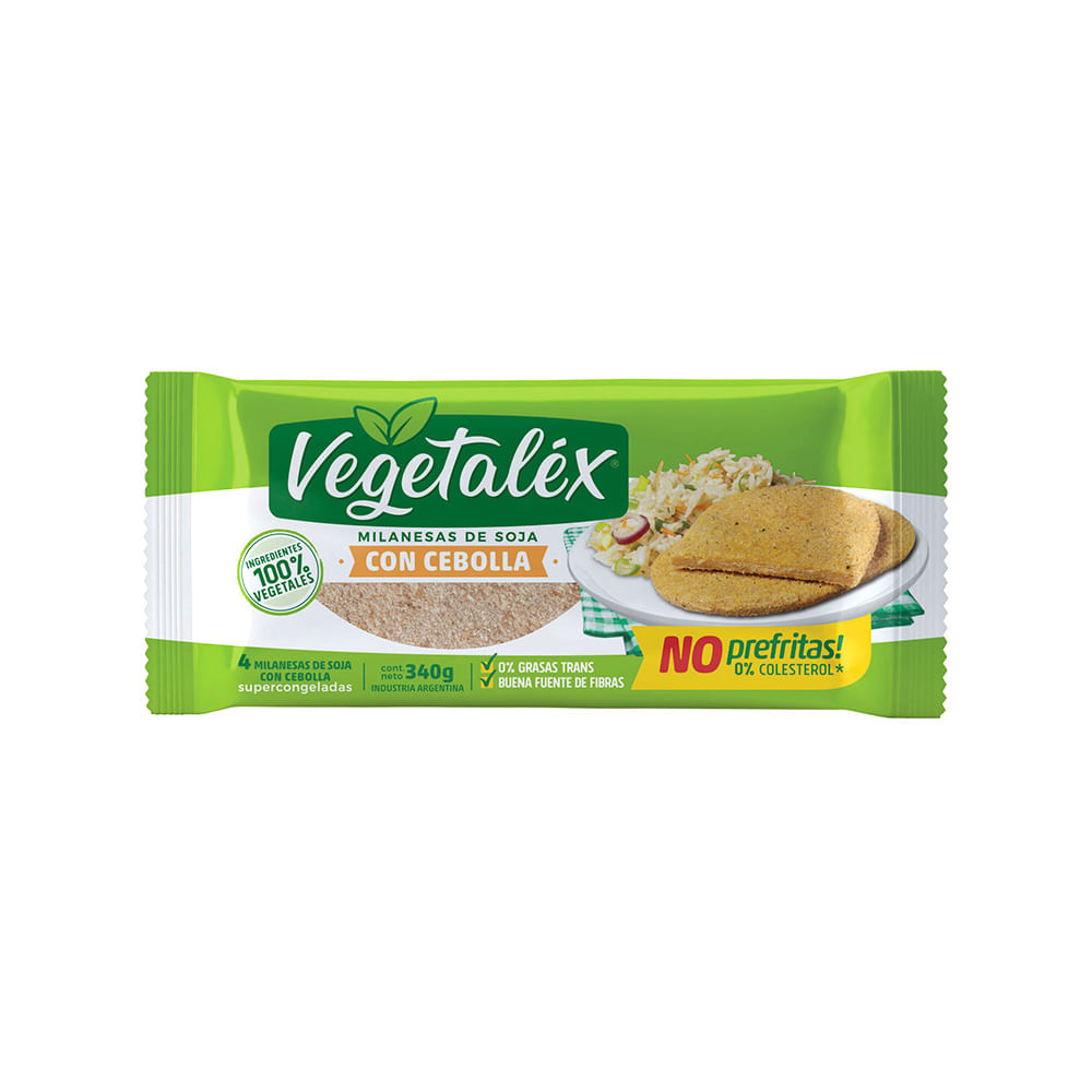 Milanesa De Soja Vegetalex Cebolla Fibra 340 Gr Jumbo