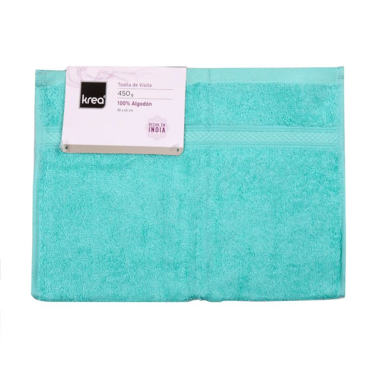 TOALLA VISITA 30X45 CM 450 GSM AQUA - jumboargentina