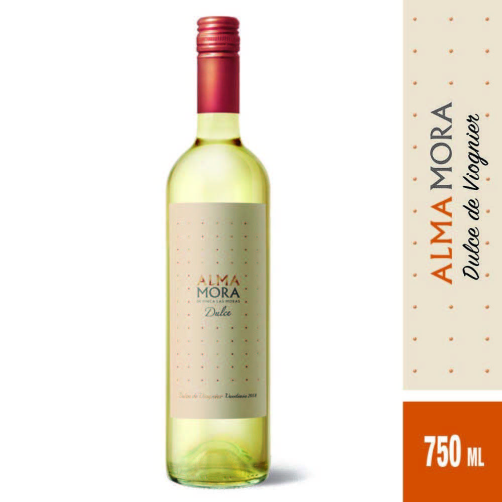 Vino Blanco Alma Mora Viogner 750 Cc
