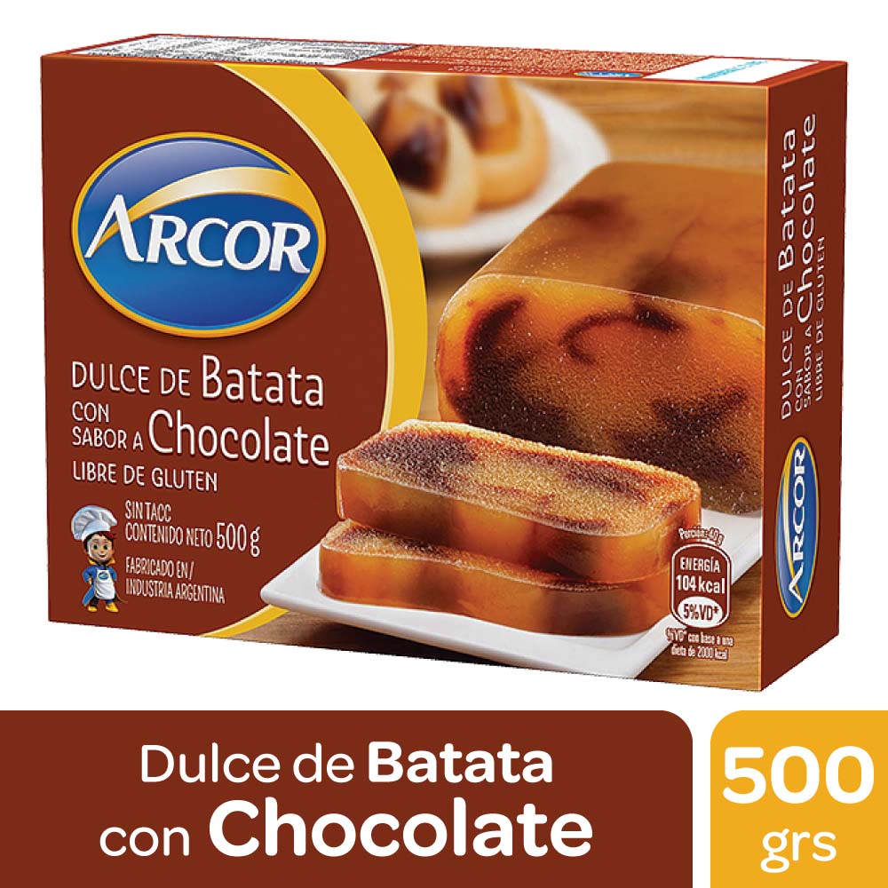 Dulce de Batata sabor Chocolate 500 Grs Arcor