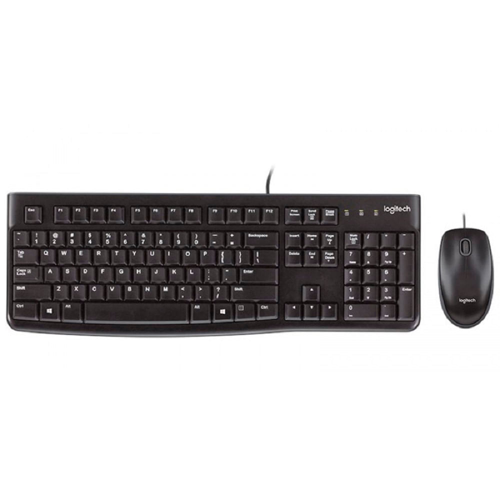 Combo Teclado Y Mouse Mk120 Usb Negro Logitech