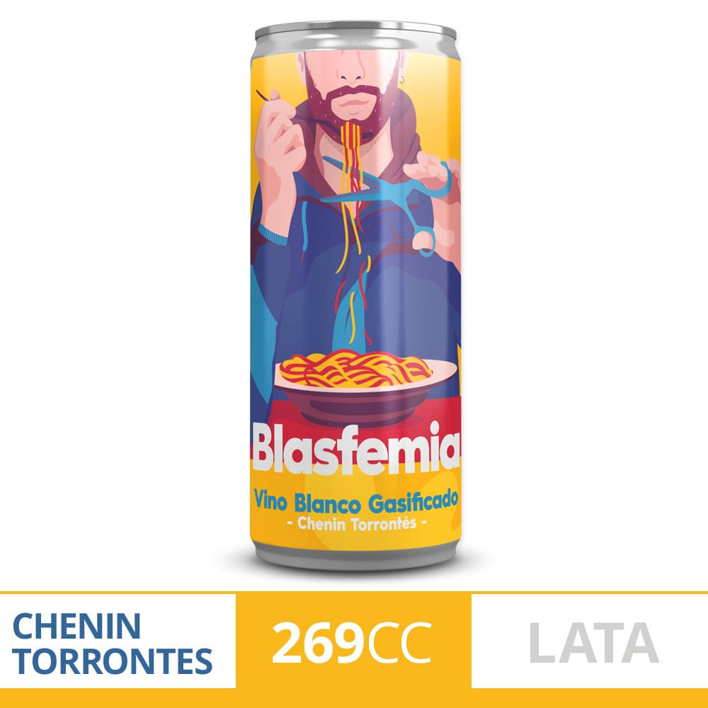 Vino Blasfemia Blanco Lata 269mlx1