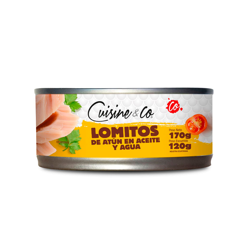 Lomitos de Atún en Aceite y Agua 170 Grs Cuisine & Co Premium