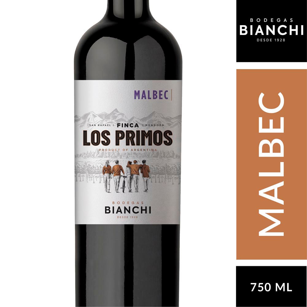 Vino Finca Los Primos Malbec X 750 Cc