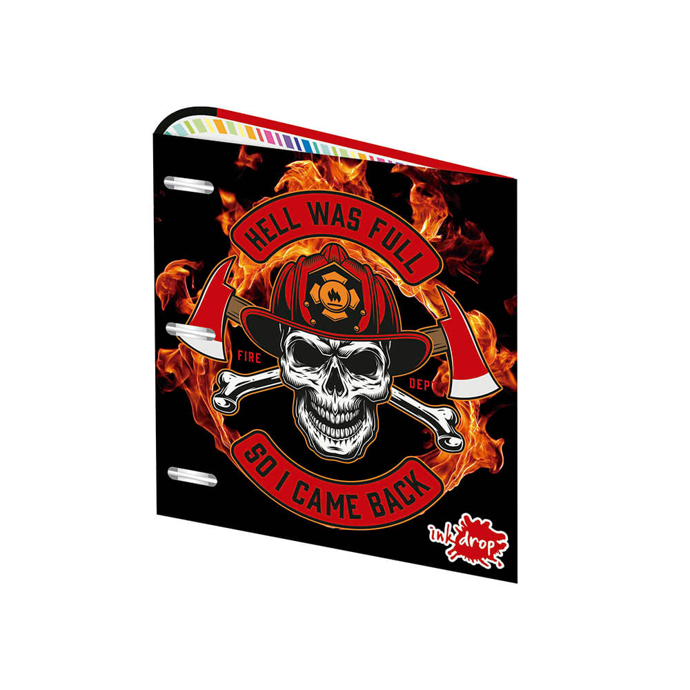 Carpeta Escolar 3 anillos Skulls INKDROP - jumboargentina