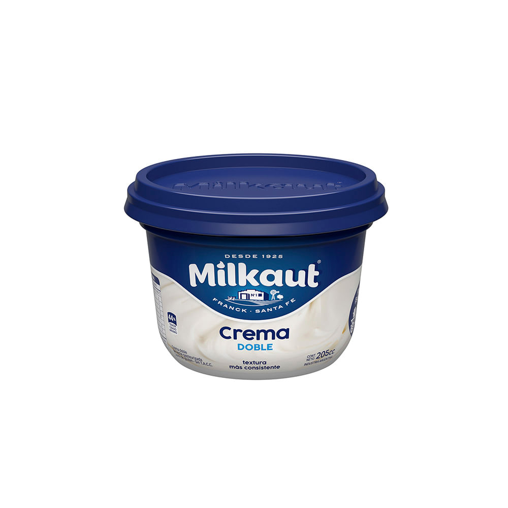 Crema de leche doble Milkaut x 205 gr jumboargentina