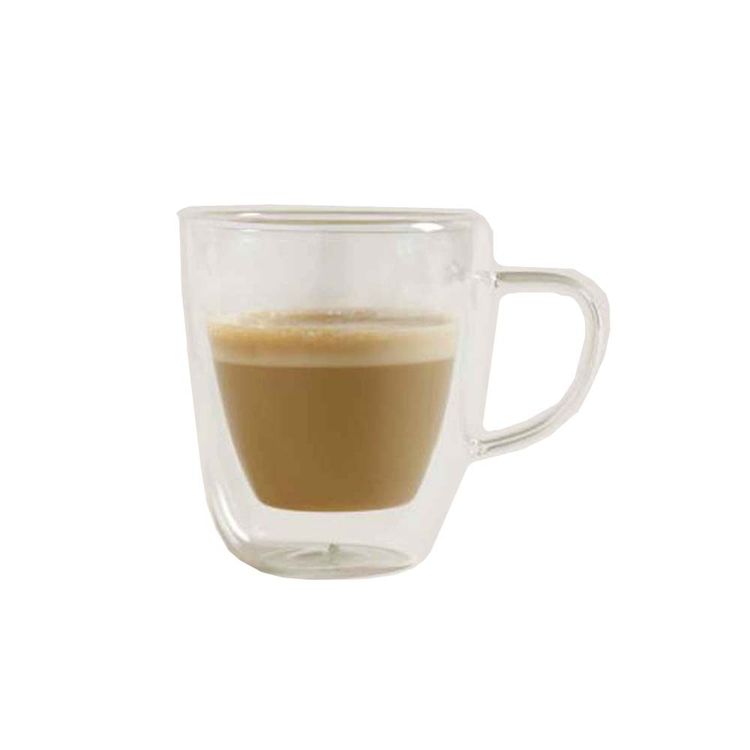 MUG DE CAFÉ DOBLE VIDRIO 250 ML Mika jumboargentina