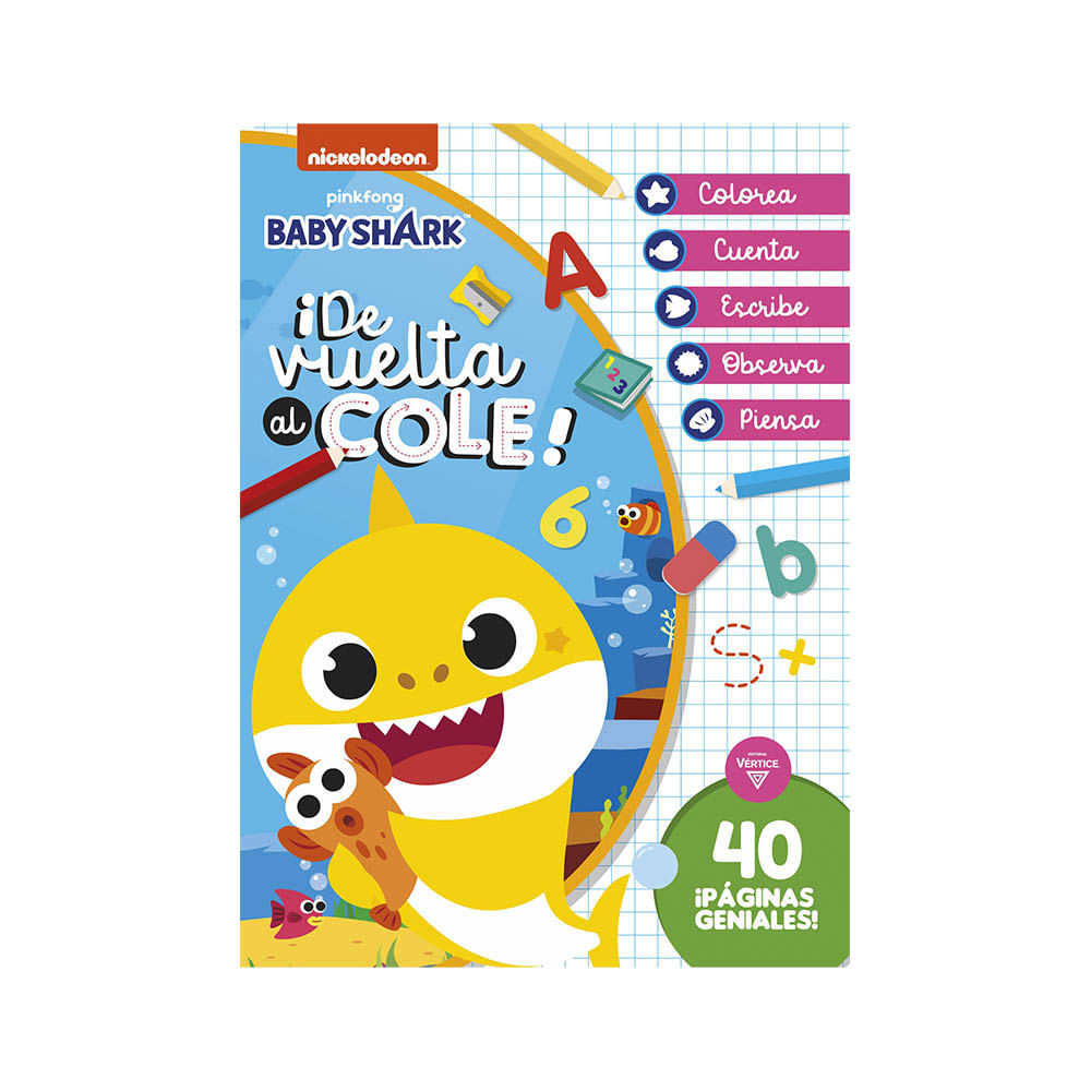 LIBRO BABY SHARKDE VUELTA AL COLE 2 VERTICE jumboargentina