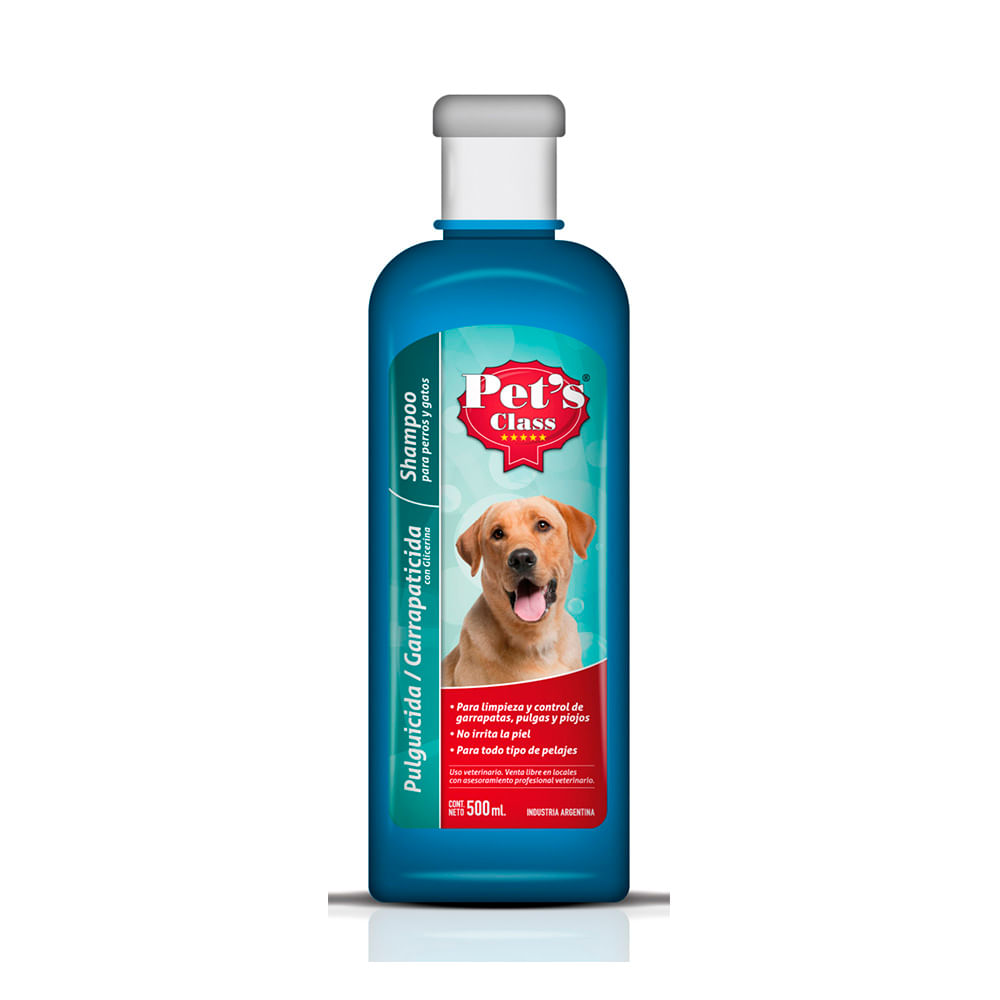 Shampoo para Perros y Gatos Pulguicida/Garrapaticida 500 Ml Pet' S Class