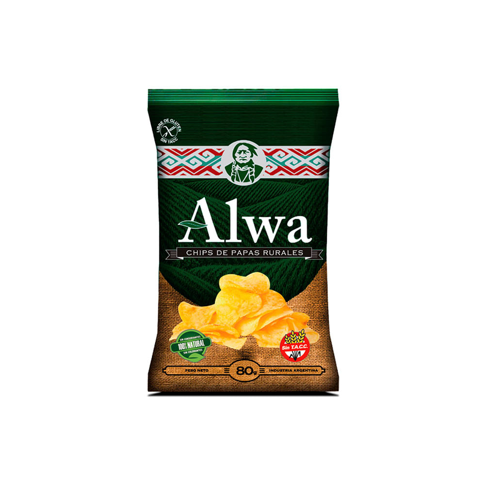 Chips De Papas Rurales 80 Gr Alwa