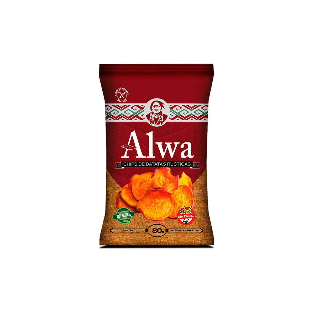 Chips de Batatas Rústicas 80 Grs Alwa