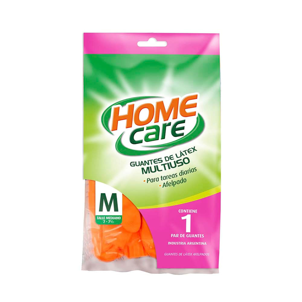 Guantesde Latex Talle Mediano Home Care.