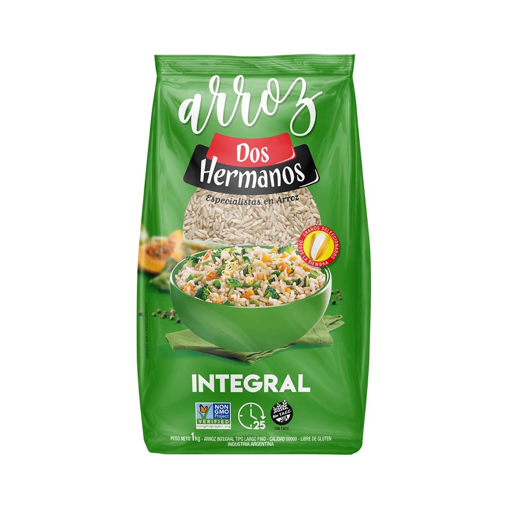 Arroz Integral Dos Hermanos Non Gmo X1 Kg