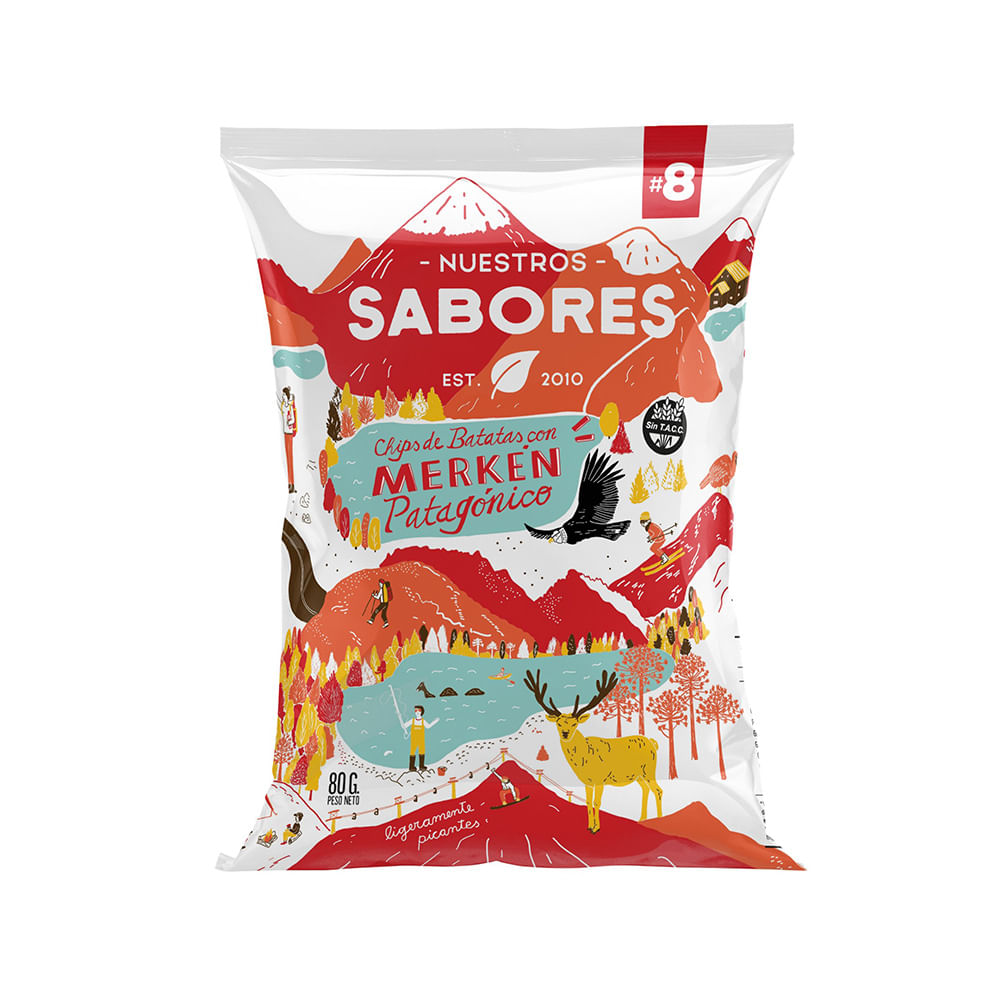 Chips De Batata Con Merken X80g