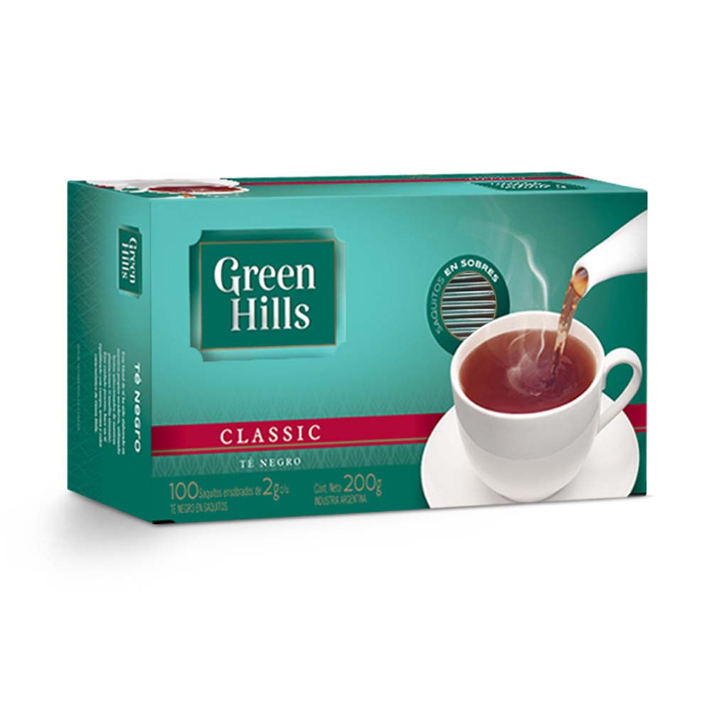 Té Classic 200 Grs x 100 Un Green Hills