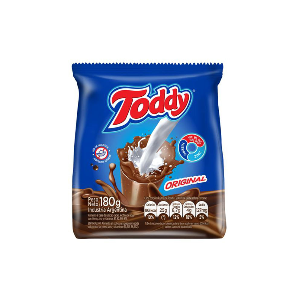 Cacao Original 180 Grs Toddy