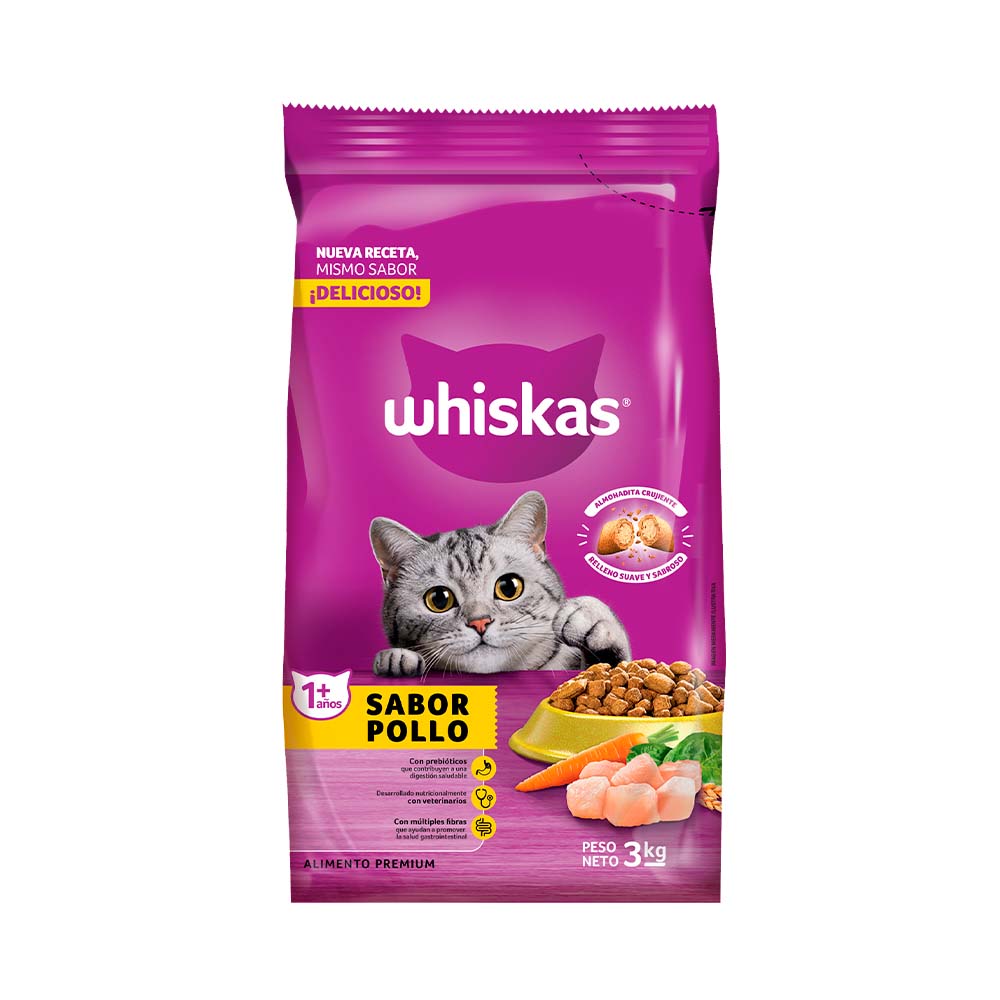 Alimento Whiskas Para Gatos Pollo 3kg