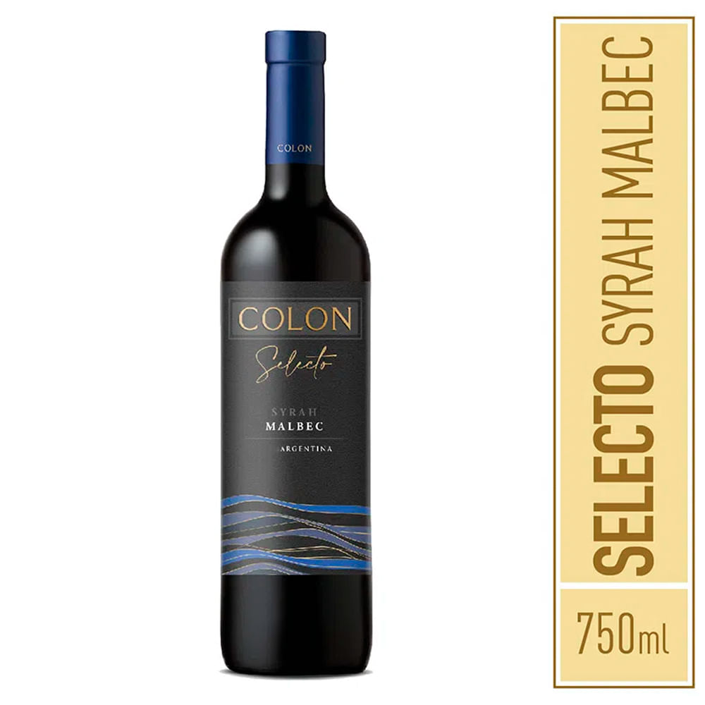 Vino tinto Malbec Syrah Colón 750 ml