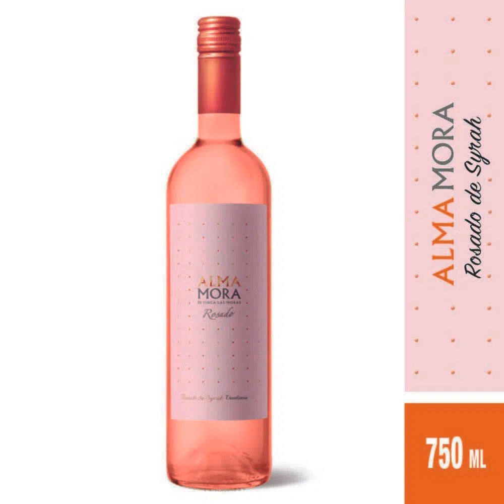 Vino rosado Syrah Alma Mora 750 ml