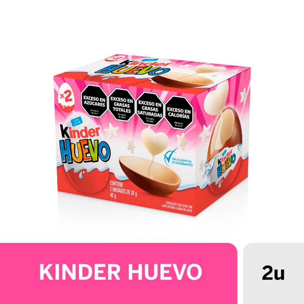 Huevo Kinder Rosa 2 U