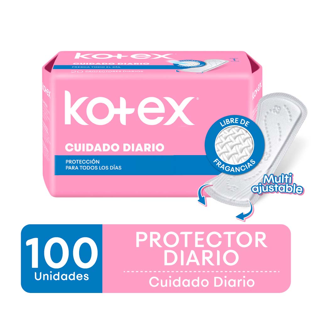 Protectores Diarios Multifución Blocker 100 Un Kotex