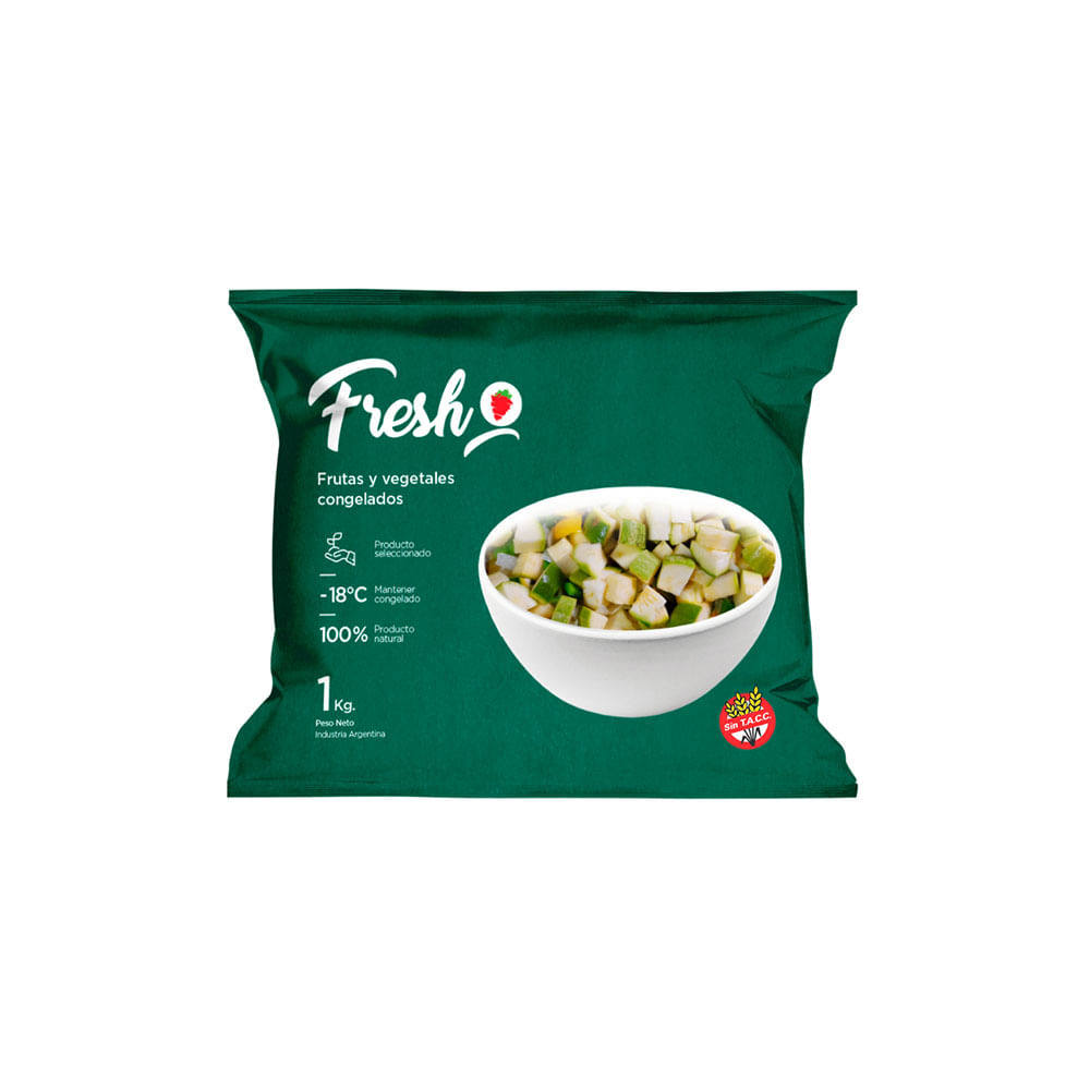Zucchini Cubeteado Fresh 1kg
