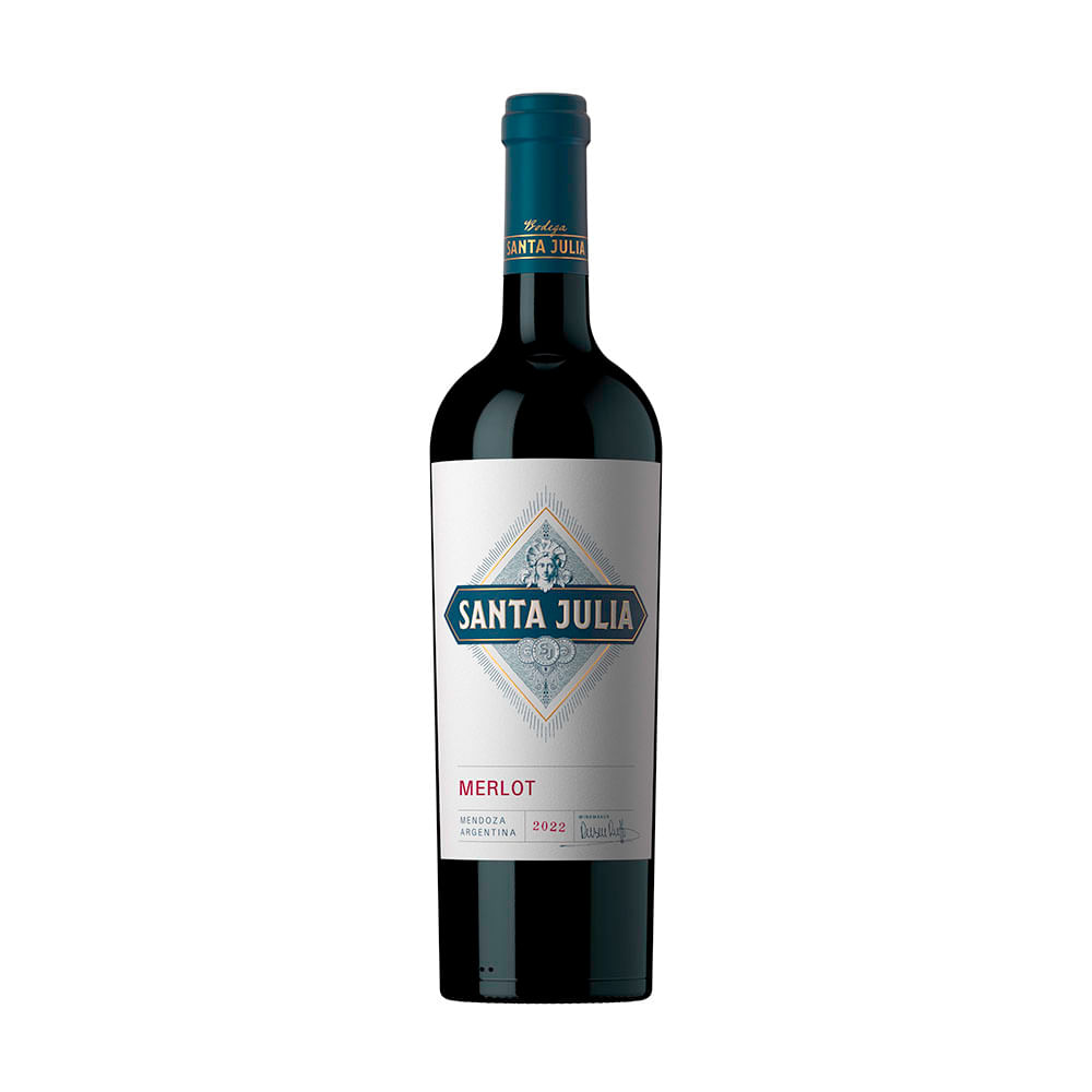 Vino Merlot 750 Ml Santa Julia