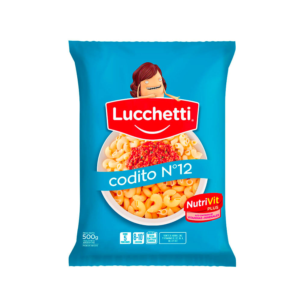 Fideos Lucchetti Coditos X500g