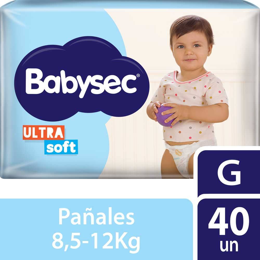 Pañales Ultrasoft G X 40 Un Babysec