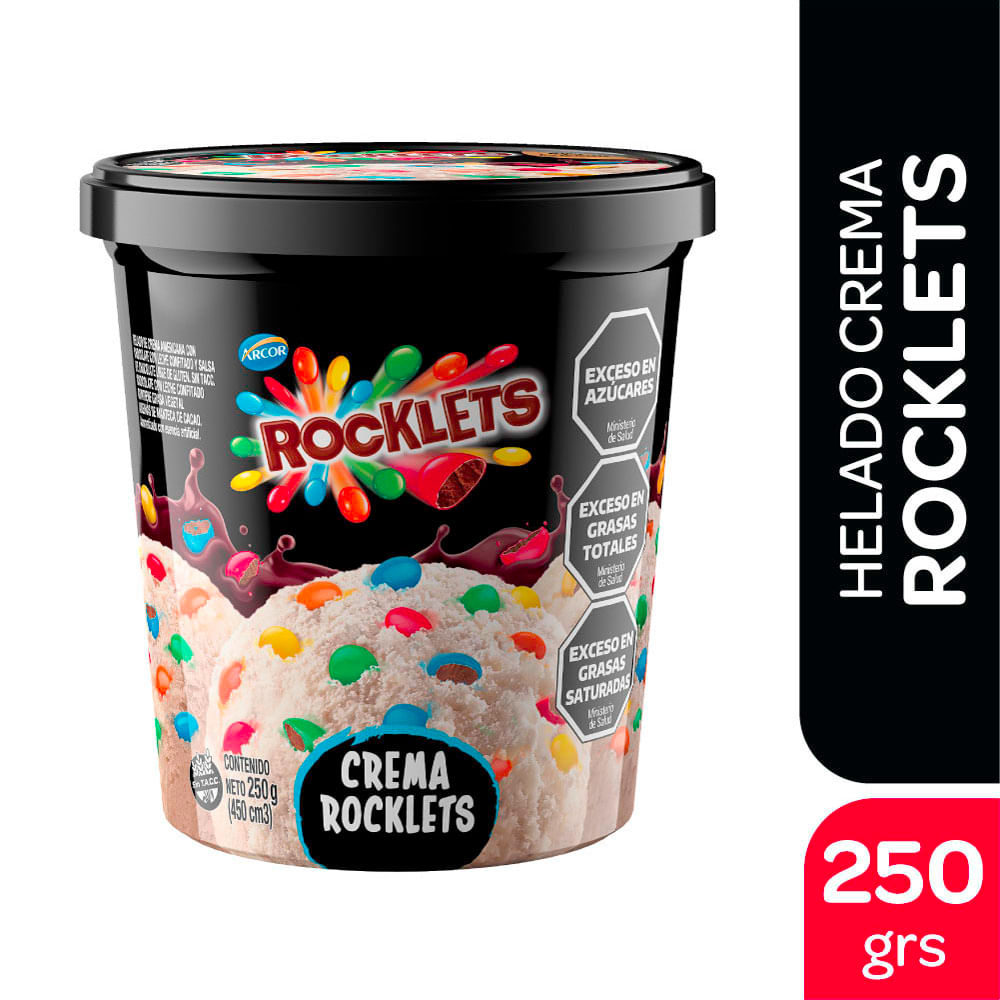 Helado Sabor Crema x 1 Un 250 Grs Rocklet´S