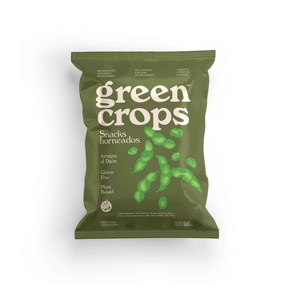 Snacks Horneados Sabor Arvejas al Dijón 95 Grs Green Crops