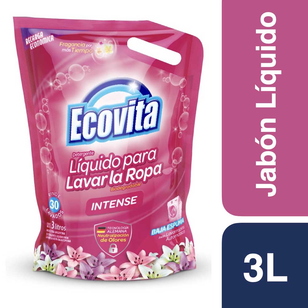 Detergente Liquido  Ecovita Intense Doypack 3000ml