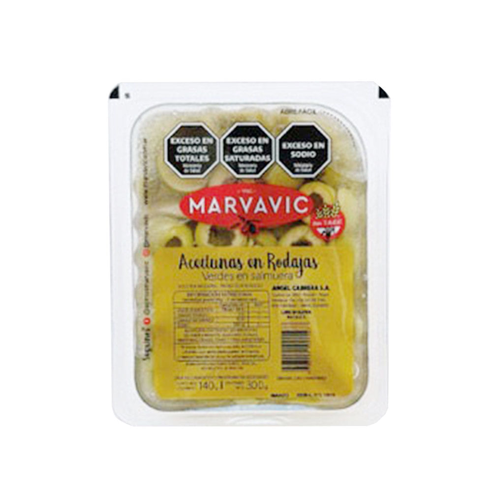 Aceitunas Verdes En Rodajas X 140 Gr Marvavic