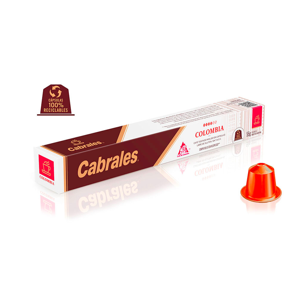 Café Colombia X 10  Cápsulas Cabrales