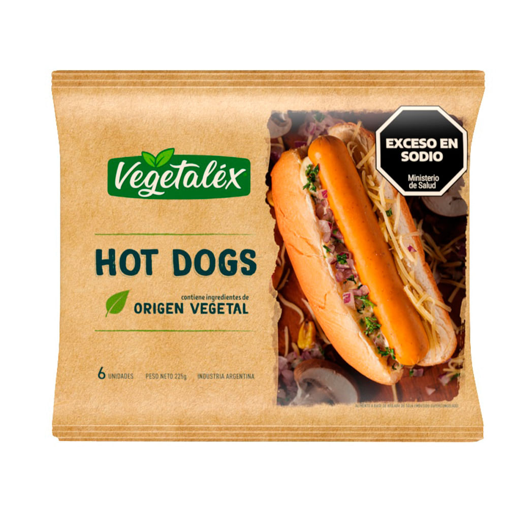 Salchichas Vegetarianas 225 Grs x 6 Un Vegetalex