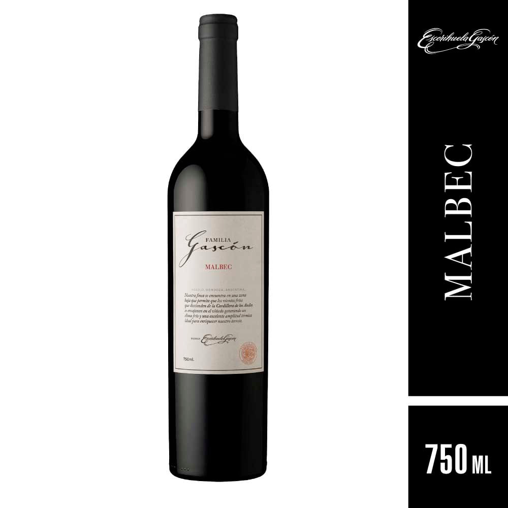Vino Familia Gascon Malbec 750 Ml Escorihuela Gascon