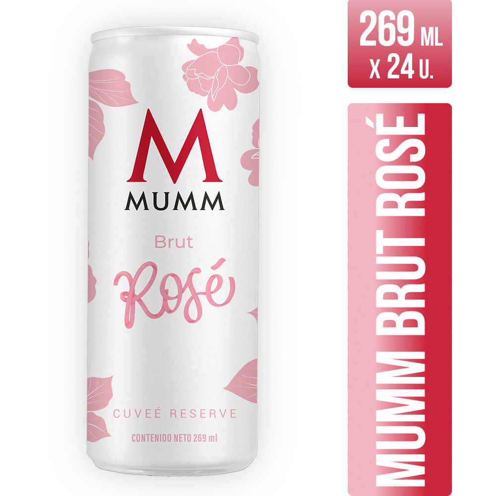 Espumante Mumm Cuveee Res Brut Rose Lata 269cc