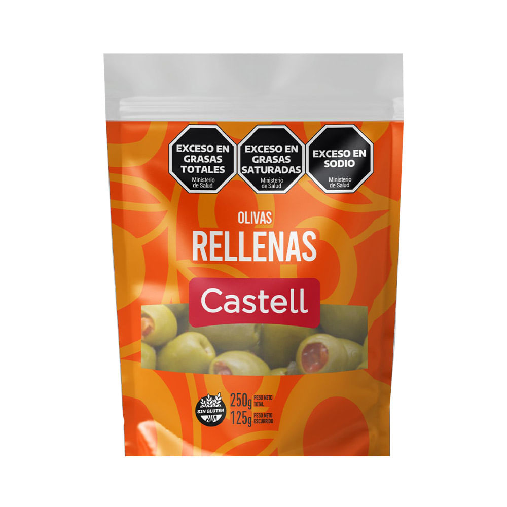 Aceituna Verde Rellenas Castell 125 G