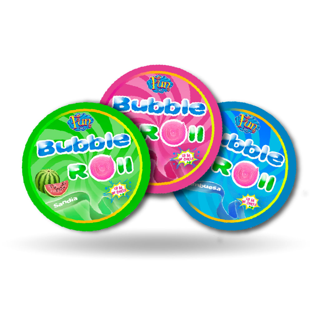 Chicles en Rollo Saborizado 60 Grs Fun