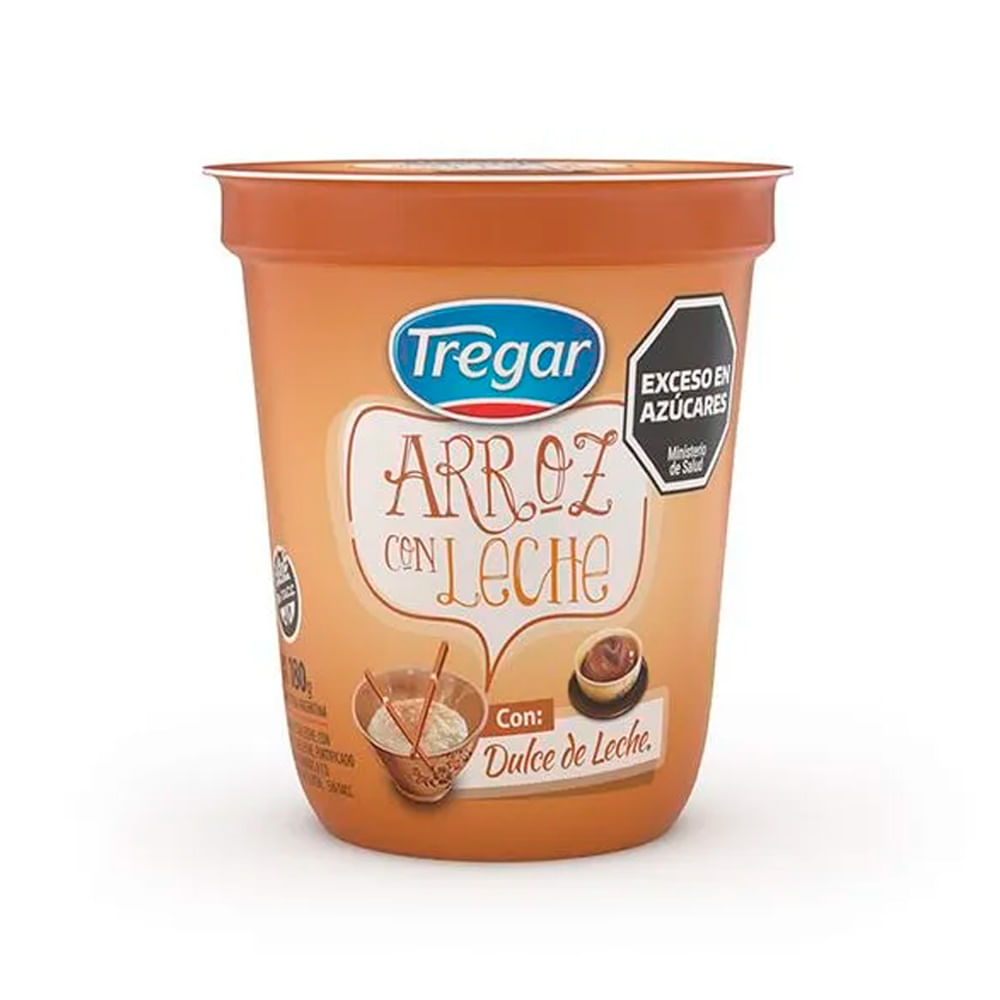 Arroz con Leche sabor Dulce de Leche 1 Un 180 Grs Tregar