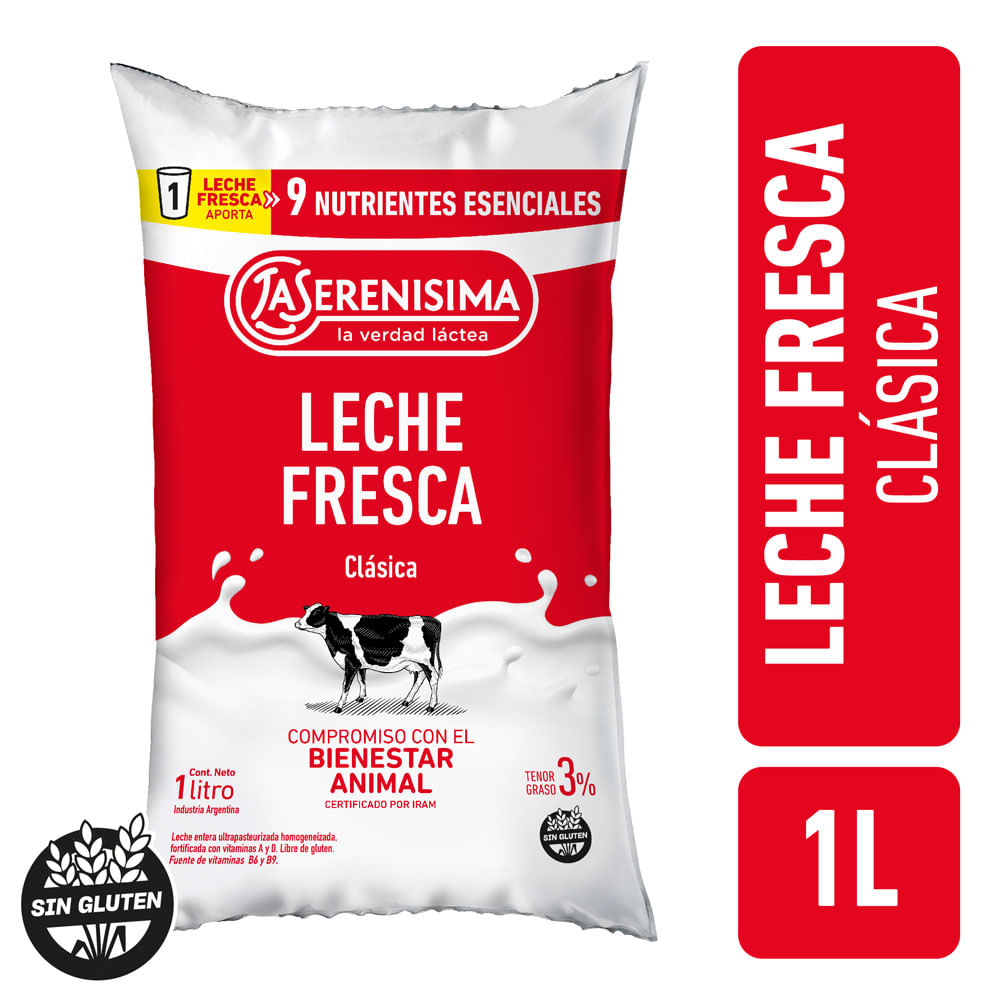 Leche Entera 1 Lts x 3 Un La Serenisima